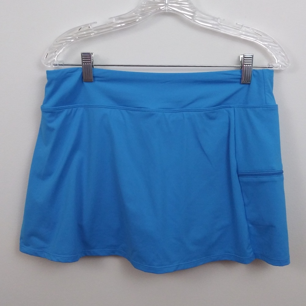 Beach House Blue Swim Skirt Board Shorts sz 12